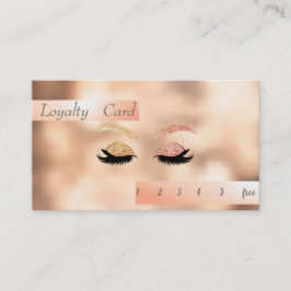 Cartão de Fidelidade Bokeh com Cílios Postiços Gli