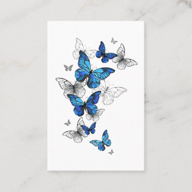 Cartão De Fidelidade Borboletas Azuis Morpho (Frente)