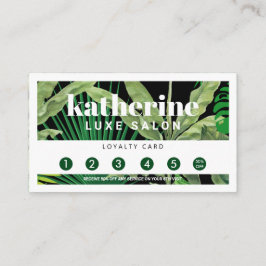 Cartão De Fidelidade Boutique e Salão-Negro Tropicais de luxo