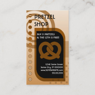 Cartão De Fidelidade bronzeado de lealdade de pretzel