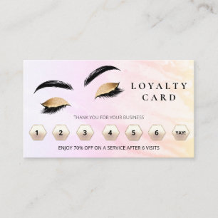 Cartão De Fidelidade *~* Brows Olhos QR Lashes Obrigado LOGOTIPO
