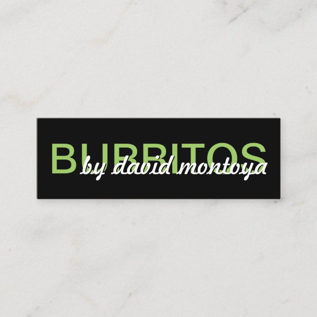 Cartão De Fidelidade burritos com chef personalizável (Frente)