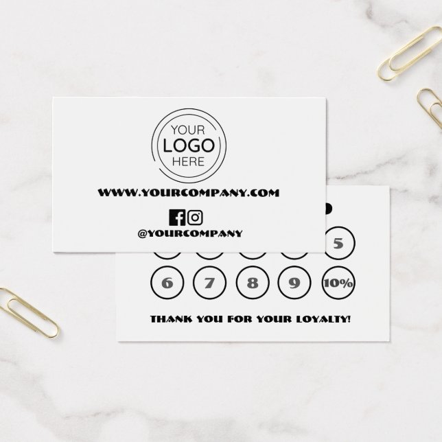 Cartão de Fidelidade Business Logo Chic 1x10pc (Escritótio)