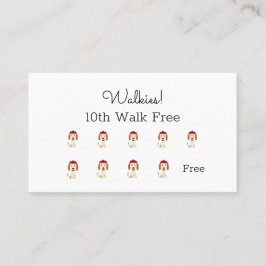 Cartão De Fidelidade Cachorro Bonito caminhando/Cartão de Lealdade de A