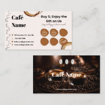 Cartão de Fidelidade Café Brown Beige
