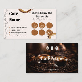 Cartão de Fidelidade Café Brown Beige