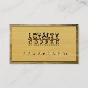 Cartão De Fidelidade Café de Lealão Punch Modern Dourada Wood #5