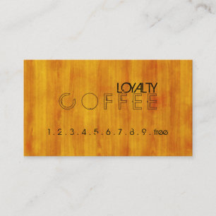 Cartão De Fidelidade Café de Lealdade Punch Modern Wood Grain 8