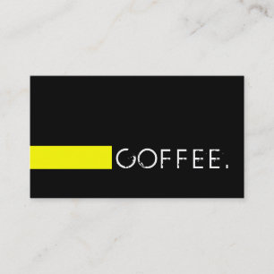 Cartão De Fidelidade Café de Lealdade Punch Plin Black Modern Yellow