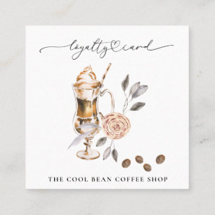 Cartão De Fidelidade *~* Café Floral Bean Espresso QR Rewards