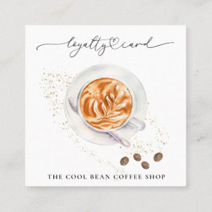 Cartão De Fidelidade *~* Café Floral Bean Espresso QR Rewards Café