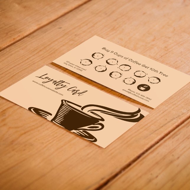 Cartão De Fidelidade Café House / Compro (Criador carregado)