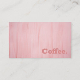 Cartão De Fidelidade Café Mínimo Rosa| Estilo R