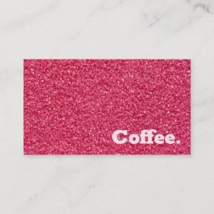 Cartão De Fidelidade Café Mínimo Simples com Areia Rosa Estilo R