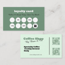 Cartão de Fidelidade Café Verde Salvia