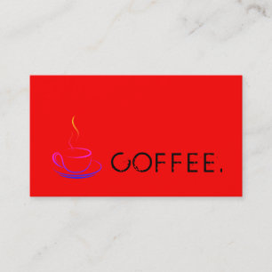 Cartão De Fidelidade Camada de Lealdade Café Punch Modern Red Backgrou