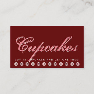 Cartão De Fidelidade cartão-fidelidade do cliente para CUPCAKES de scr