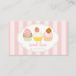 Cartão De Fidelidade Cartão-fidelidade para Cupcakes bacery Cafe Retro