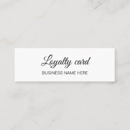 Cartão De Fidelidade Cartão-fidelidade preto e branco minimalista