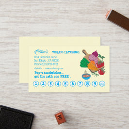 Cartão De Fidelidade Cartão-Lealdade Plana Vegan Eatery