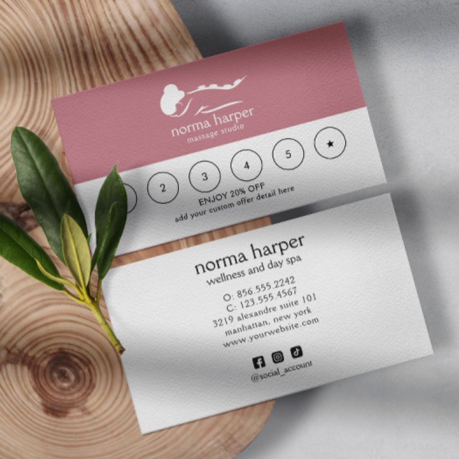 Cartão De Fidelidade CHIC Business Reward 6 Punch Logo PINK (Criador carregado)