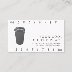 Cartão De Fidelidade Cinza De Café (Papel Para Ir)