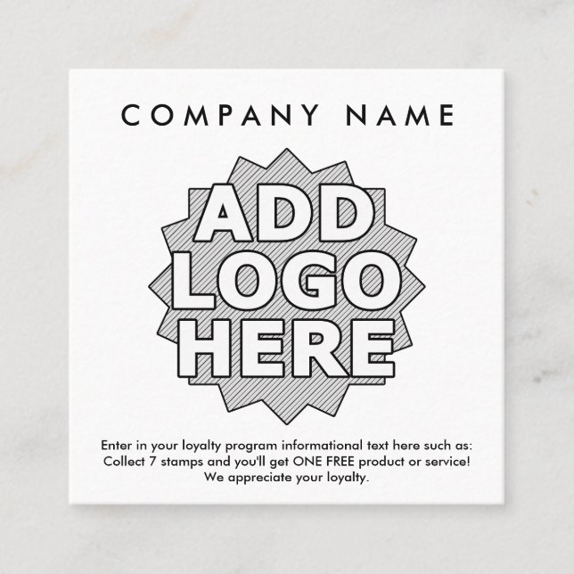 Cartão De Fidelidade circunda o quadrado das recompensas da lealdade (Frente)