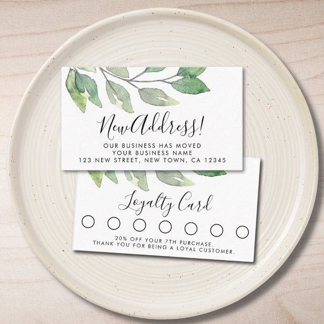 Cartão De Fidelidade Cliente Watercolor (Criador carregado)