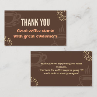 Cartão De Fidelidade Coffee Thank You Minimal Cafe Card