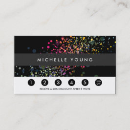 Cartão De Fidelidade Colorida Confetti Bokeh sobre a Lealdade Moderna N