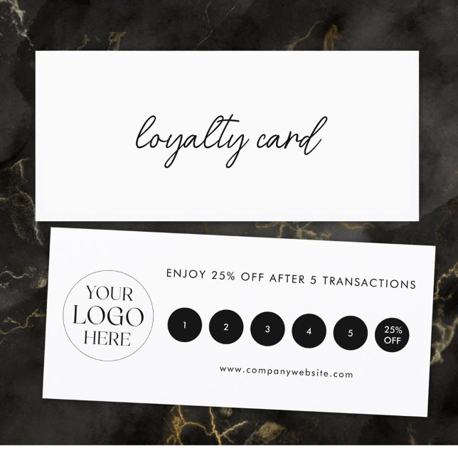 Cartão de Fidelidade com Logotipo Empresarial Mode (Front and Back)