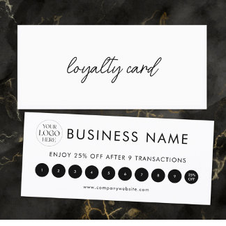 Cartão de Fidelidade com Logotipo Profissional Ele