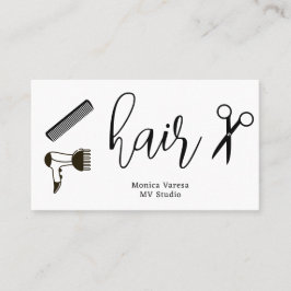 Cartão De Fidelidade Comb Hair Stylist Hairdresser Flat Loyalty Card