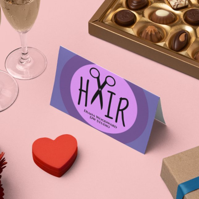 Cartão de fidelidade comercial dobrado para cabele (Criador carregado)