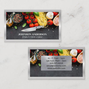 Cartão De Fidelidade Comida e Especiarias   Faca de chef   Artes Culiná