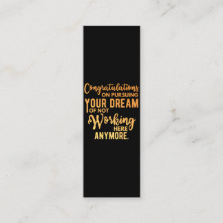 Cartão De Fidelidade Congratulations on Pursuing Your Dream