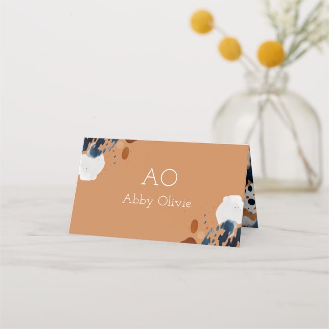 Cartão De Fidelidade Cor da água azul-marinho castanha (Frente)