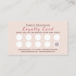 Cartão De Fidelidade Cor d'água - rosada amarela roxas a preto, Monogra