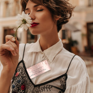 Cartão De Fidelidade Coração Smal cor-de-rosa da beleza da composiç