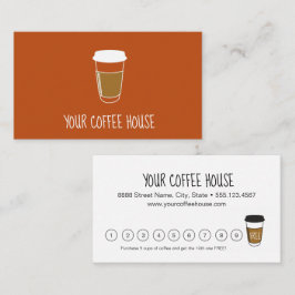 Cartão de fidelidade da Casa de Café da Terra cott