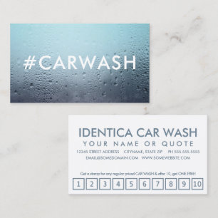 Cartão de fidelidade da hashtag #CARWASH