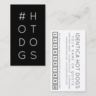Cartão de fidelidade da hashtag #HOTDOGS
