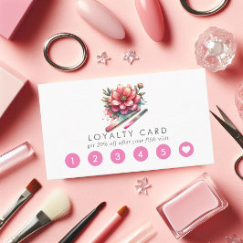Cartão de Fidelidade da Salão de Unhas Rosa