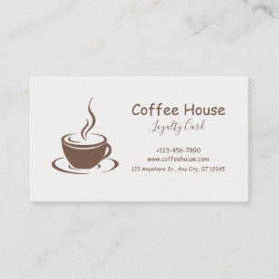Cartão de Fidelidade de Café Minimalista Moderno