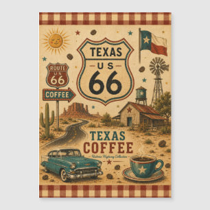 Cartão de Fidelidade de Café Texas Route 66 Estilo