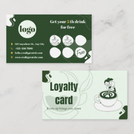 Cartão de Fidelidade de Café Verde