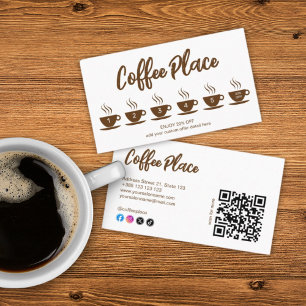 Cartão de fidelidade de código QR moderno para Com