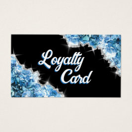 Cartão de fidelidade de cristais azuis