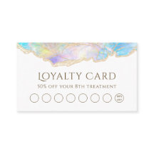 cartão de fidelidade de design de opal azul