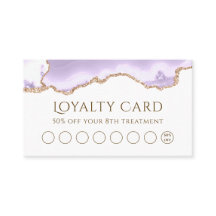 cartão de fidelidade de lavanda agate